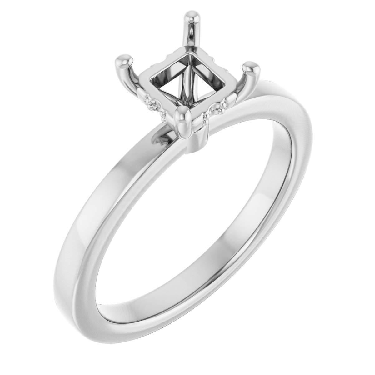 Hidden Halo-Style Engagement Ring