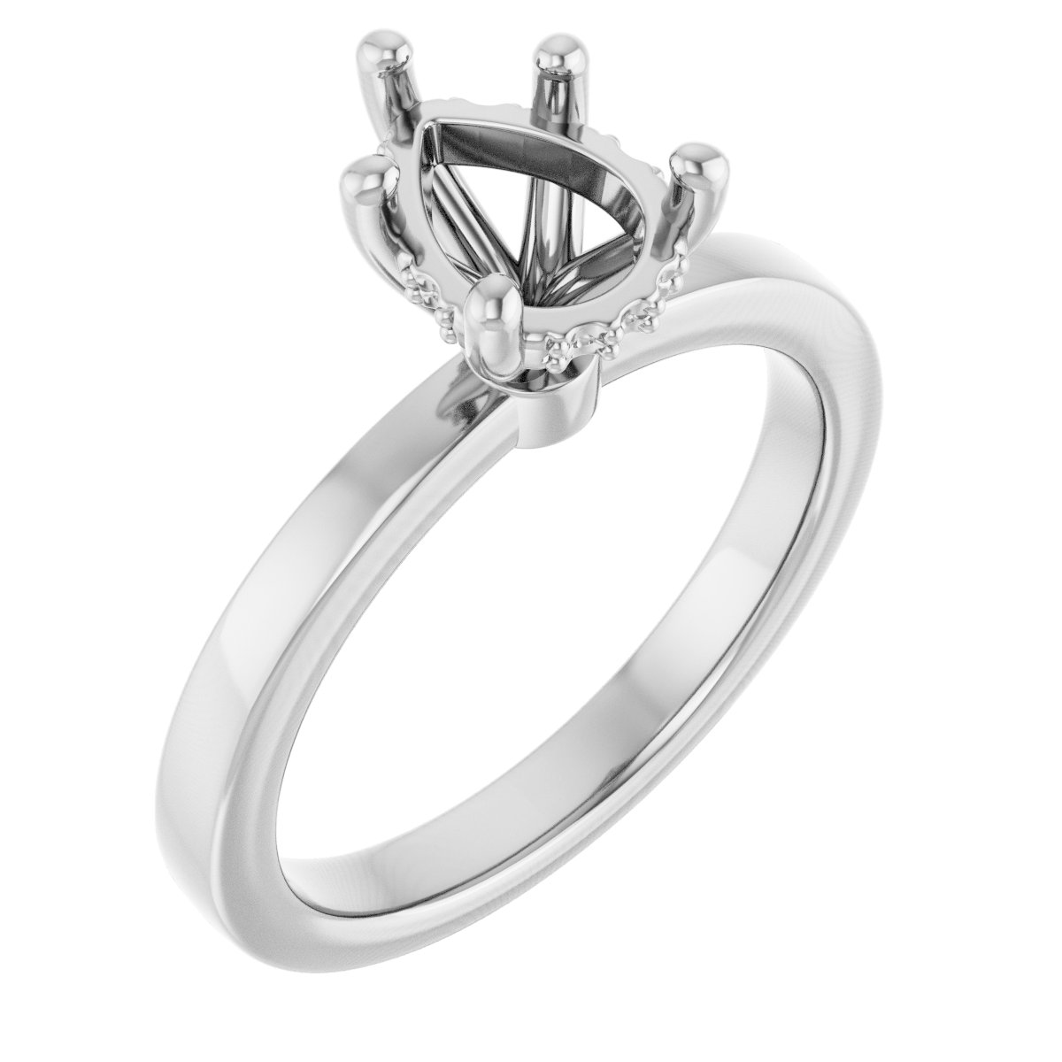 Hidden Halo-Style Engagement Ring