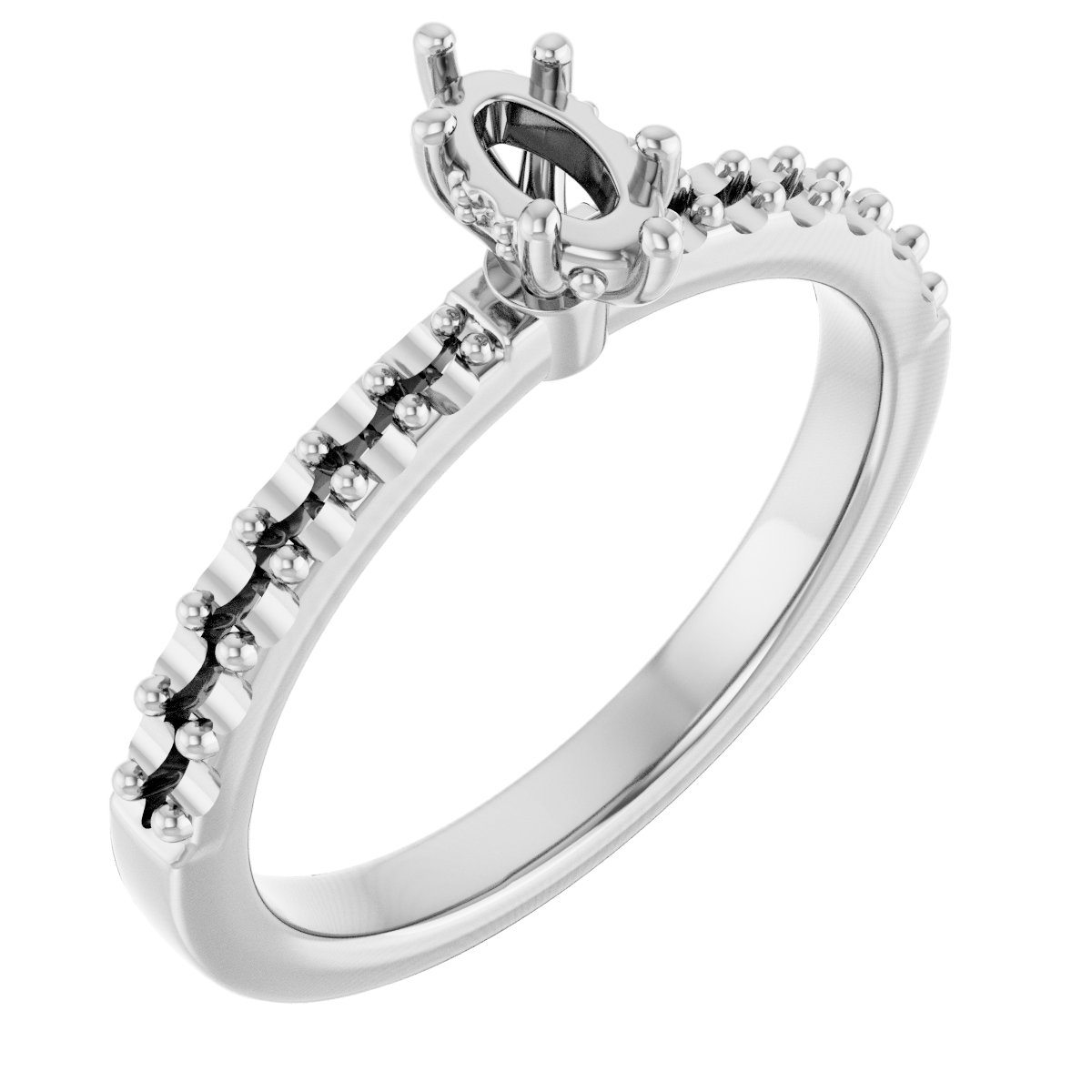 Hidden Halo-Style Engagement Ring