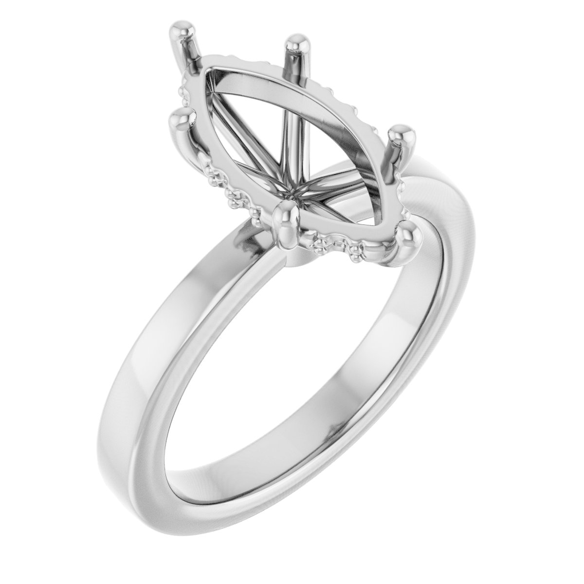 Hidden Halo-Style Engagement Ring