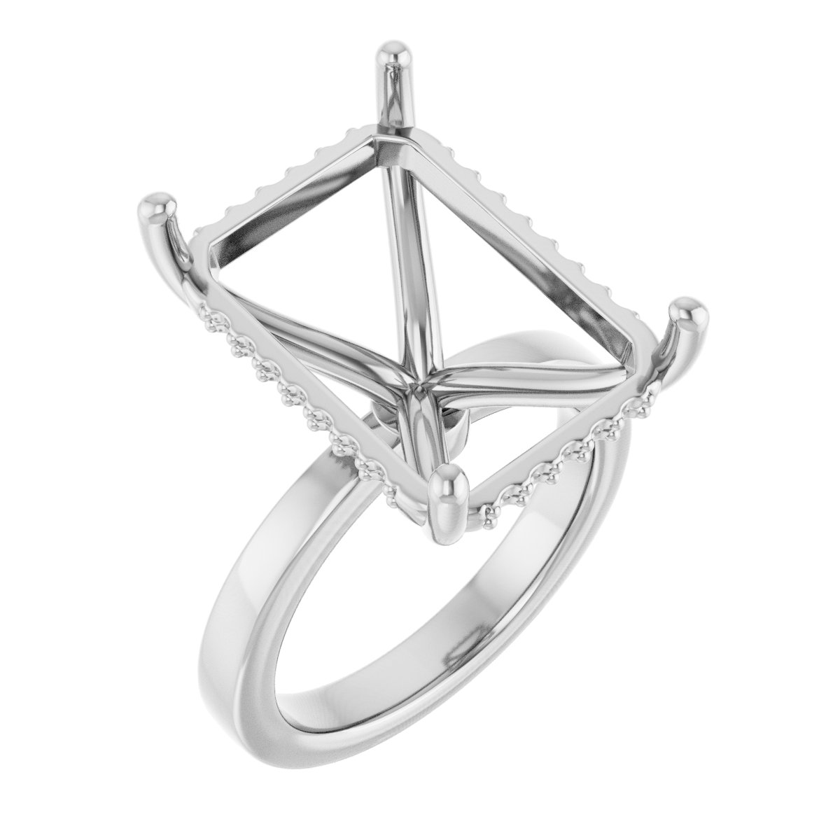 Hidden Halo-Style Engagement Ring