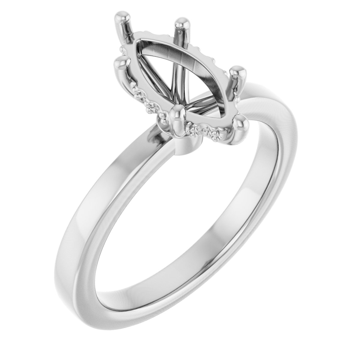Hidden Halo-Style Engagement Ring