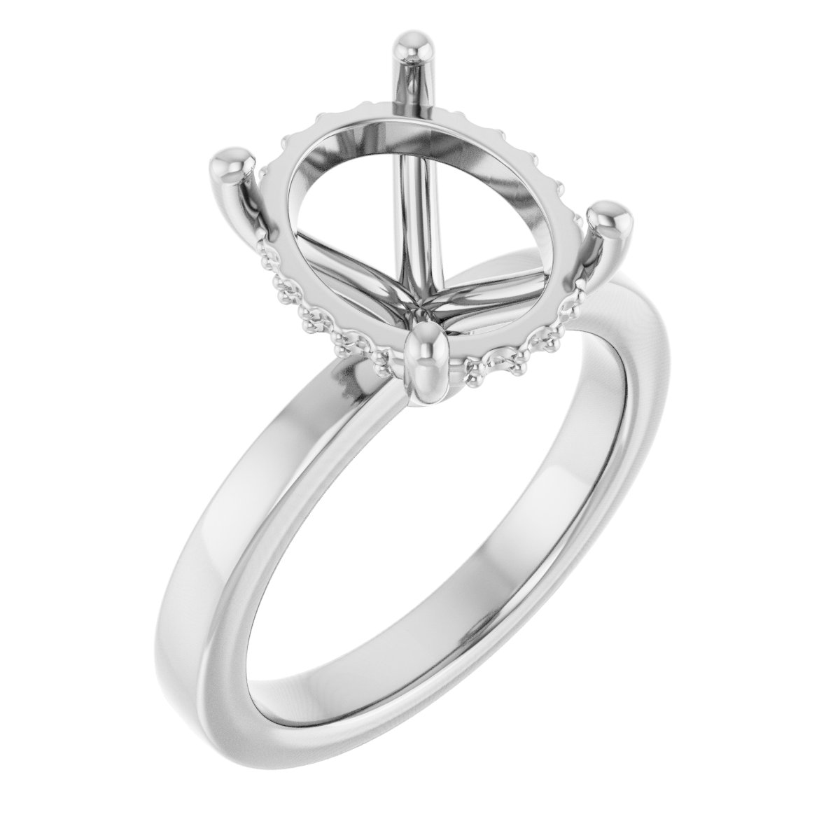 Hidden Halo-Style Engagement Ring