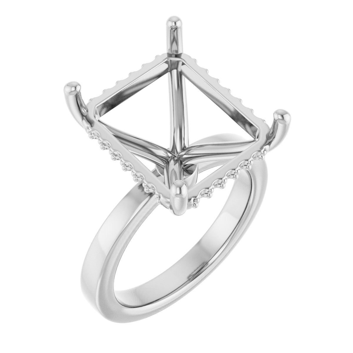Hidden Halo-Style Engagement Ring