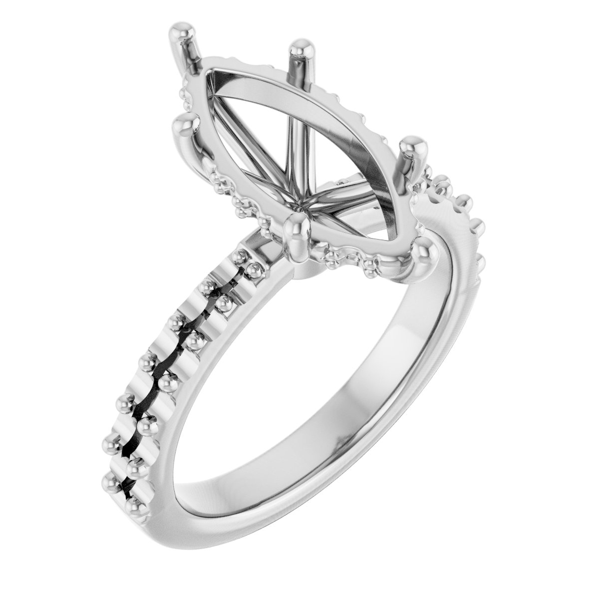 Hidden Halo-Style Engagement Ring