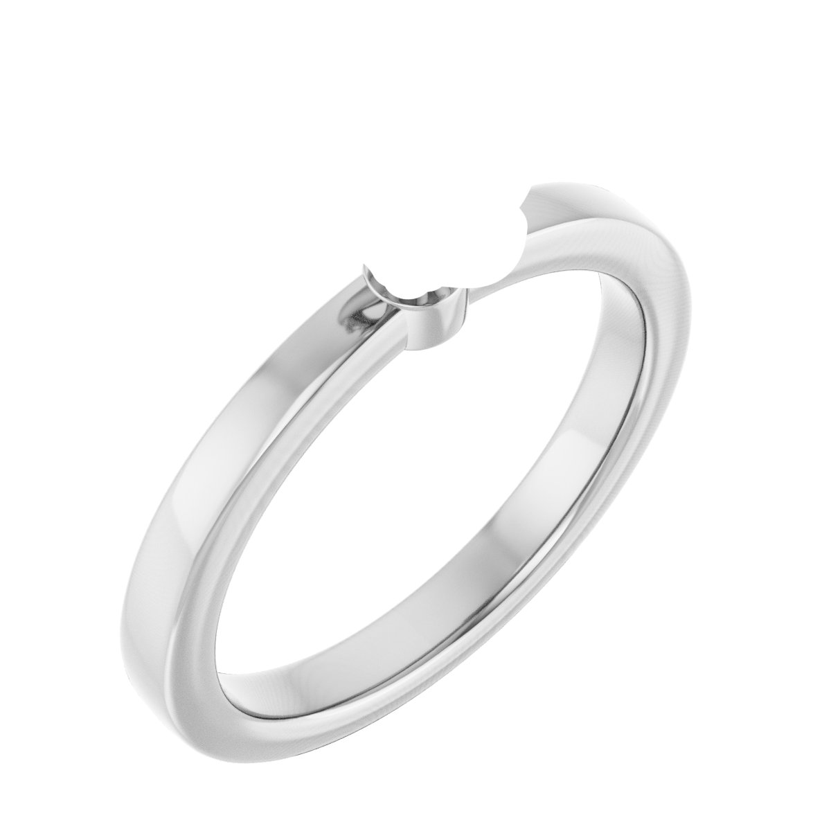 Hidden Halo-Style Engagement Ring
