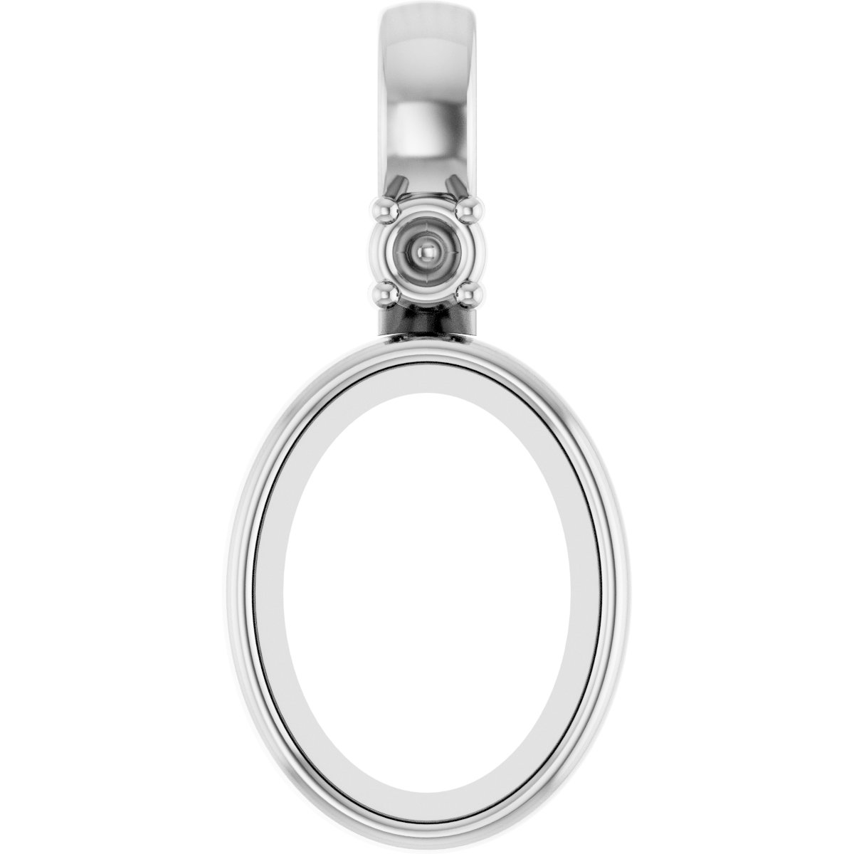 Bezel-Set Accented Cabochon Pendant