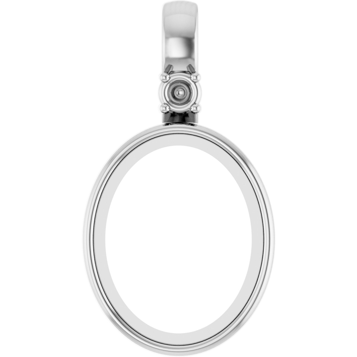 Bezel-Set Accented Cabochon Pendant