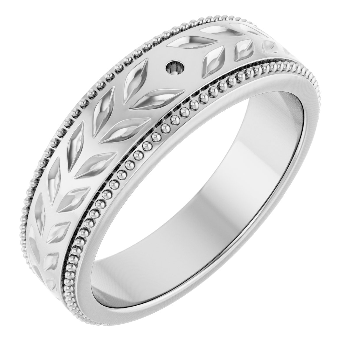 Milgrain Edge Floral Peg Shank