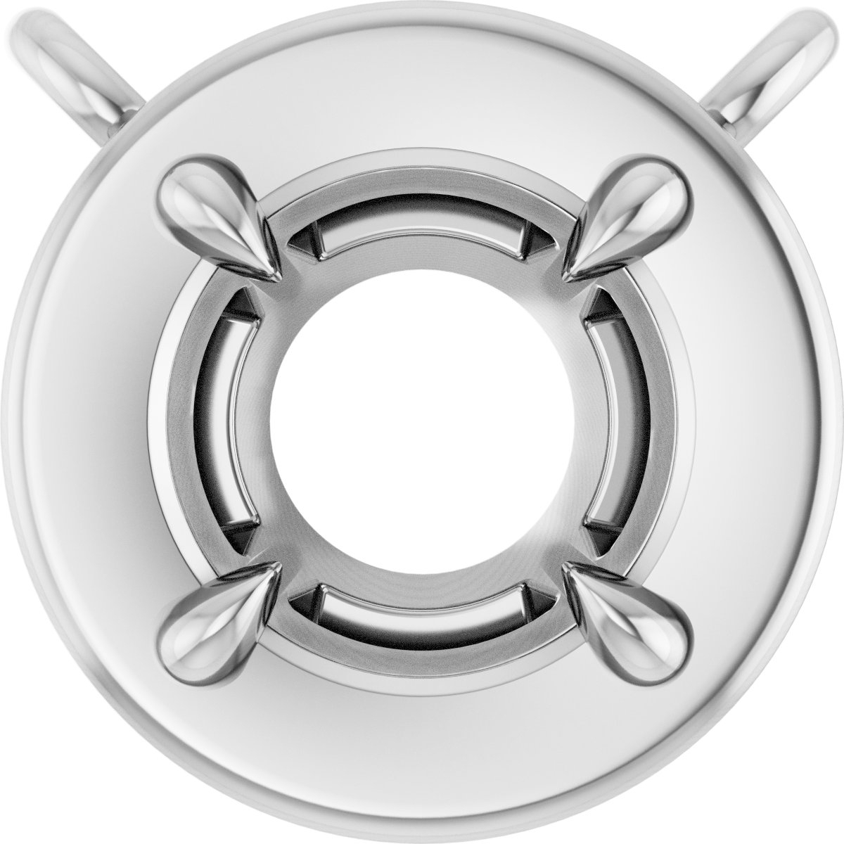 Claw-Prong Solitaire Bezel-Style Necklace or Center