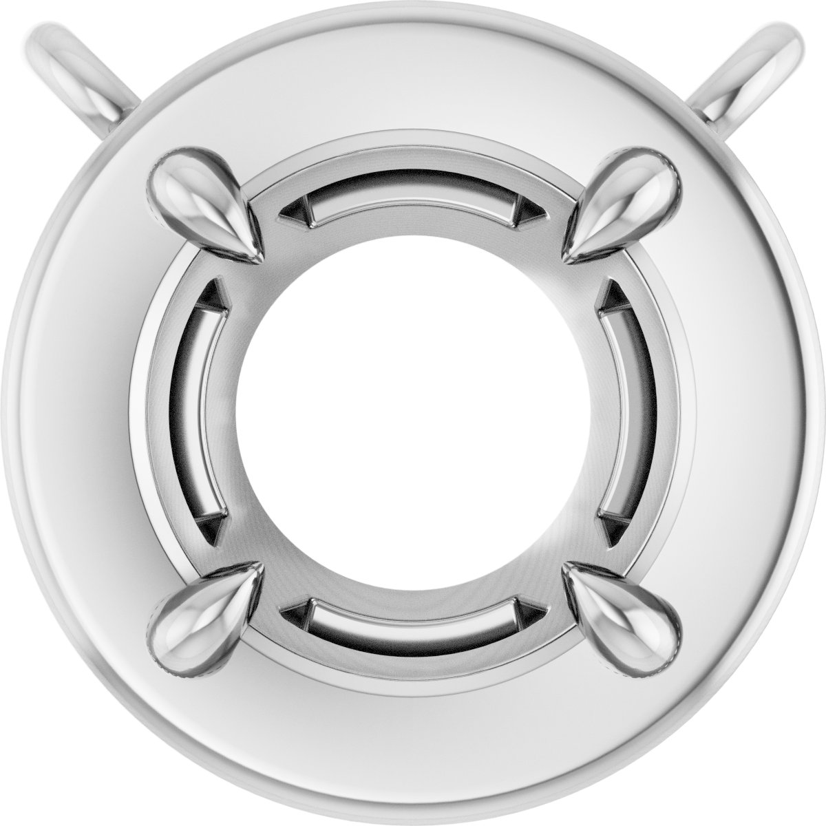 Claw-Prong Solitaire Bezel-Style Necklace or Center