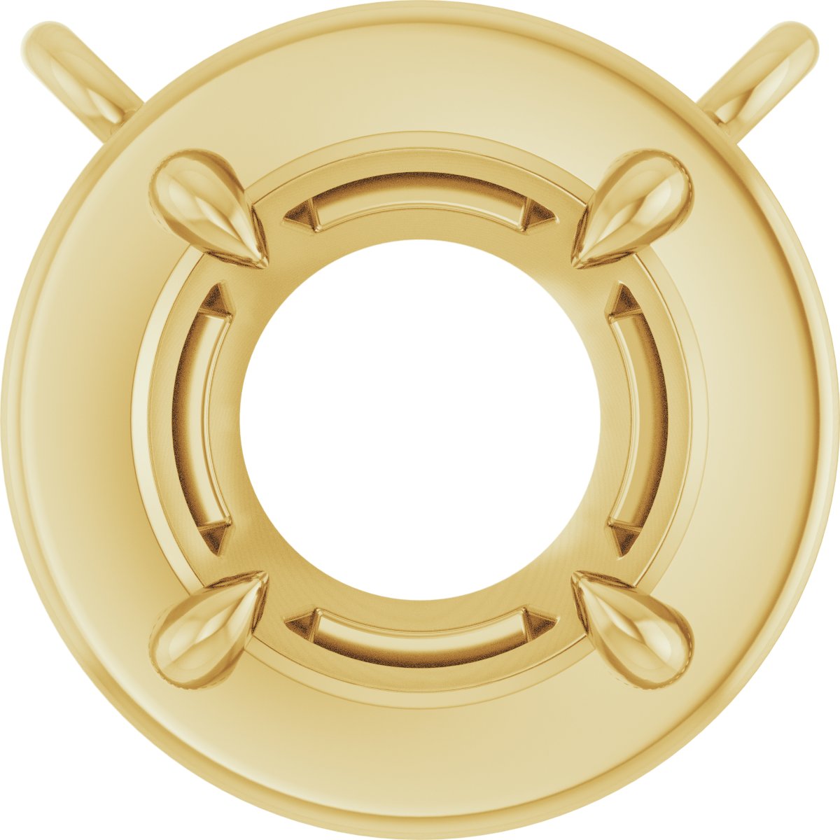 Claw-Prong Solitaire Bezel-Style Necklace or Center
