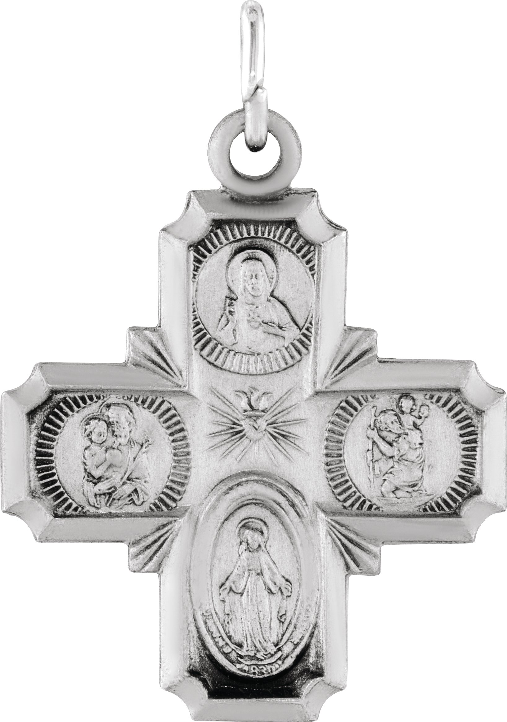 Four-Way Cross Medal Necklace or Pendant