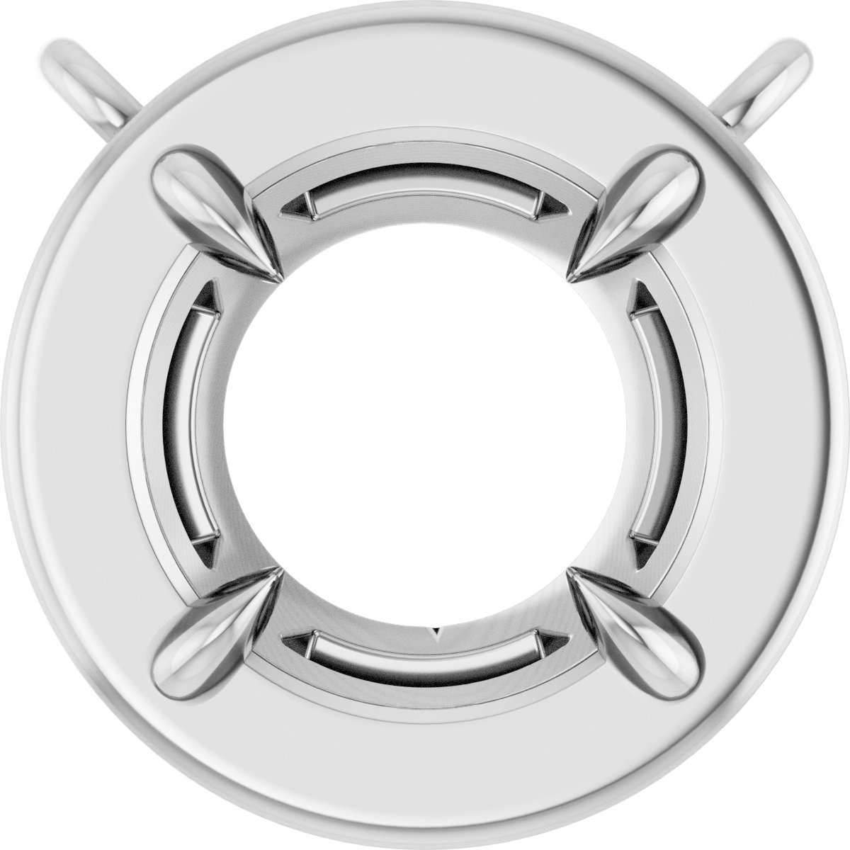 Claw-Prong Solitaire Bezel-Style Necklace or Center