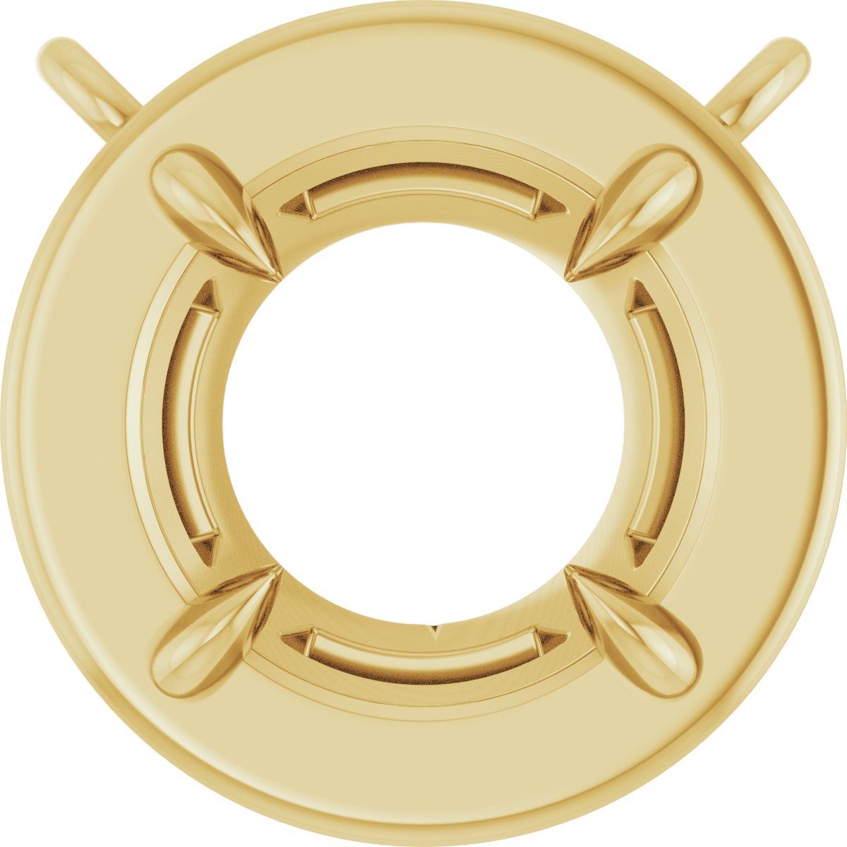 Claw-Prong Solitaire Bezel-Style Necklace or Center
