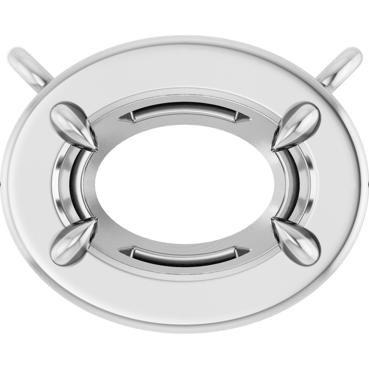 Claw-Prong Solitaire Bezel-Style Necklace or Center
