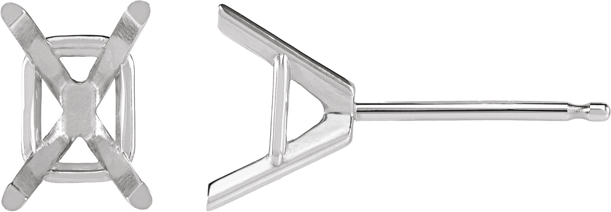 Emerald 4-Prong Cocktail-Style Stud Earrings