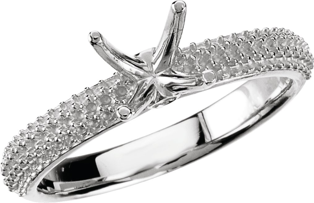 Pavé-Style Accented Engagement Ring or Band