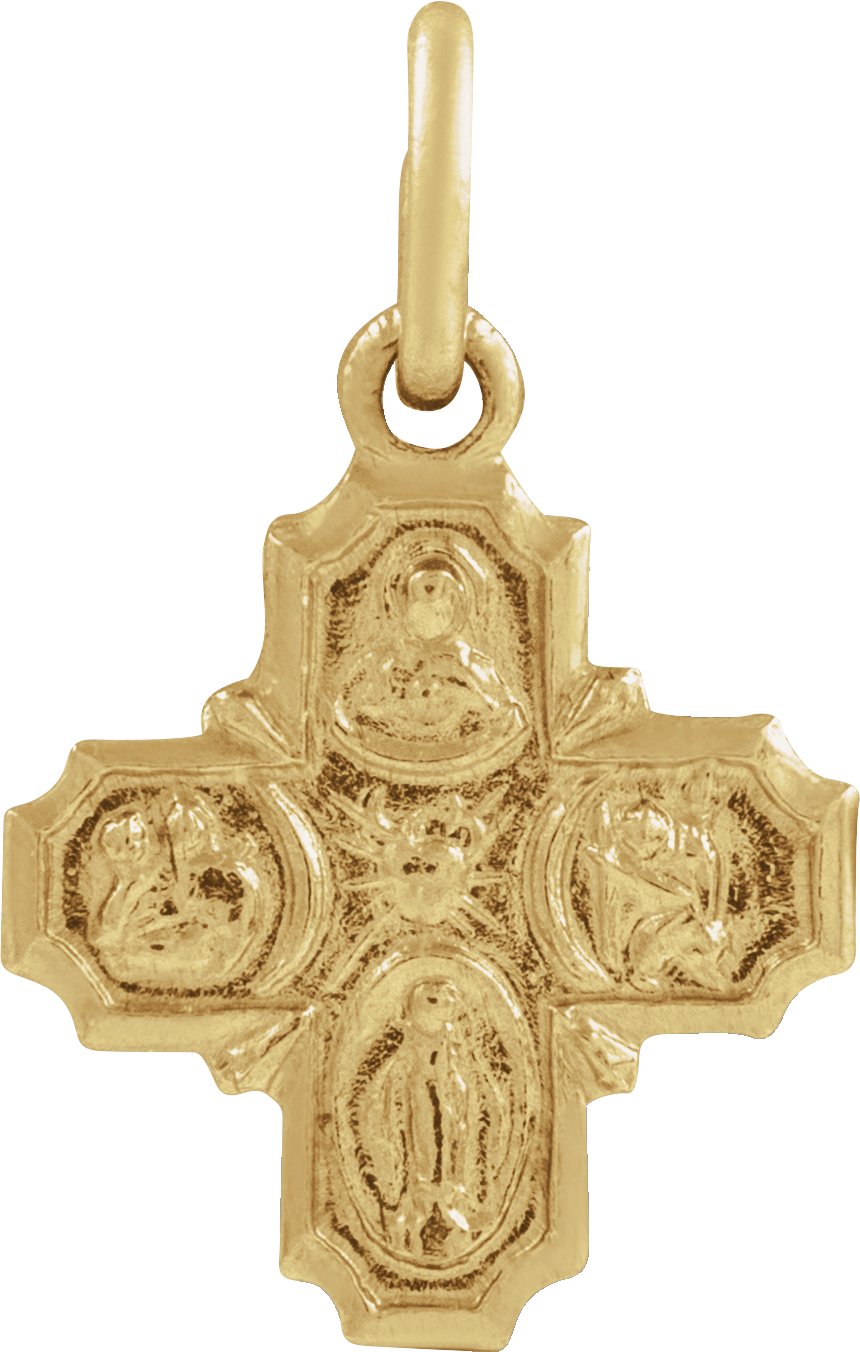 Four-Way Cross Medal Necklace or Pendant