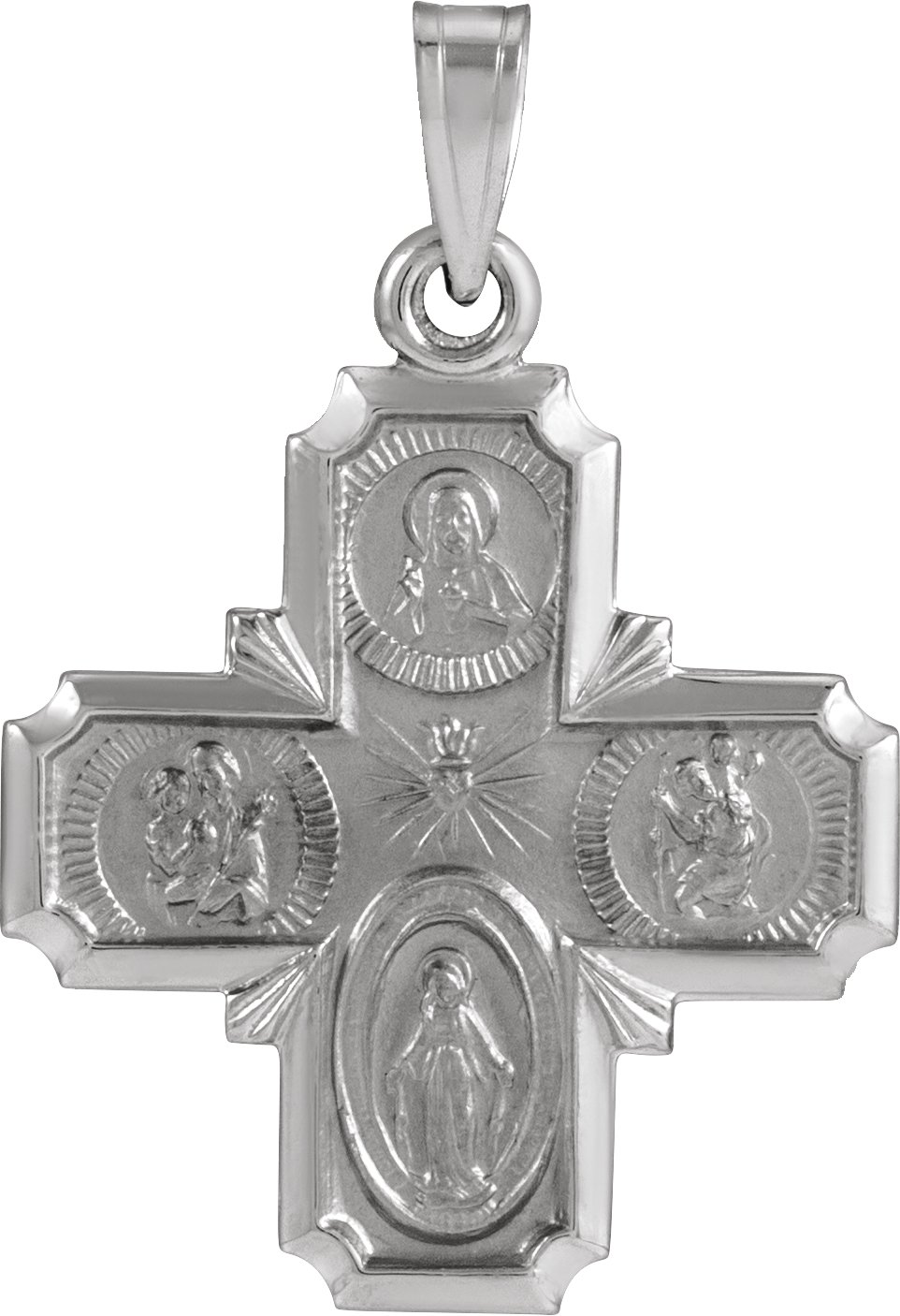 Four-Way Cross Medal Necklace or Pendant
