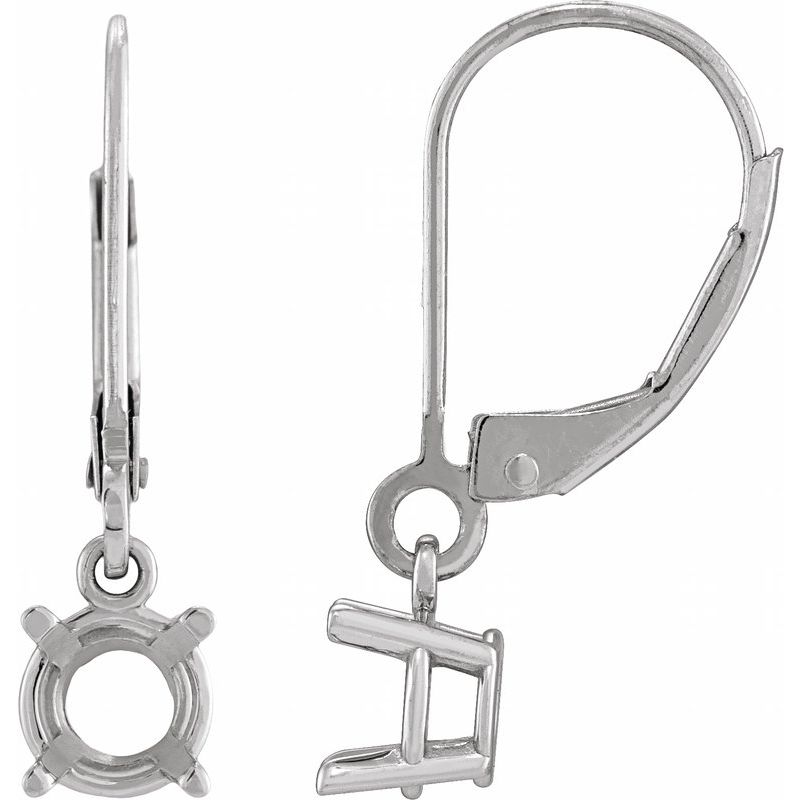 Round 4-Prong Dangle Earrings