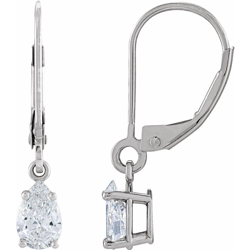Round 4-Prong Dangle Earrings