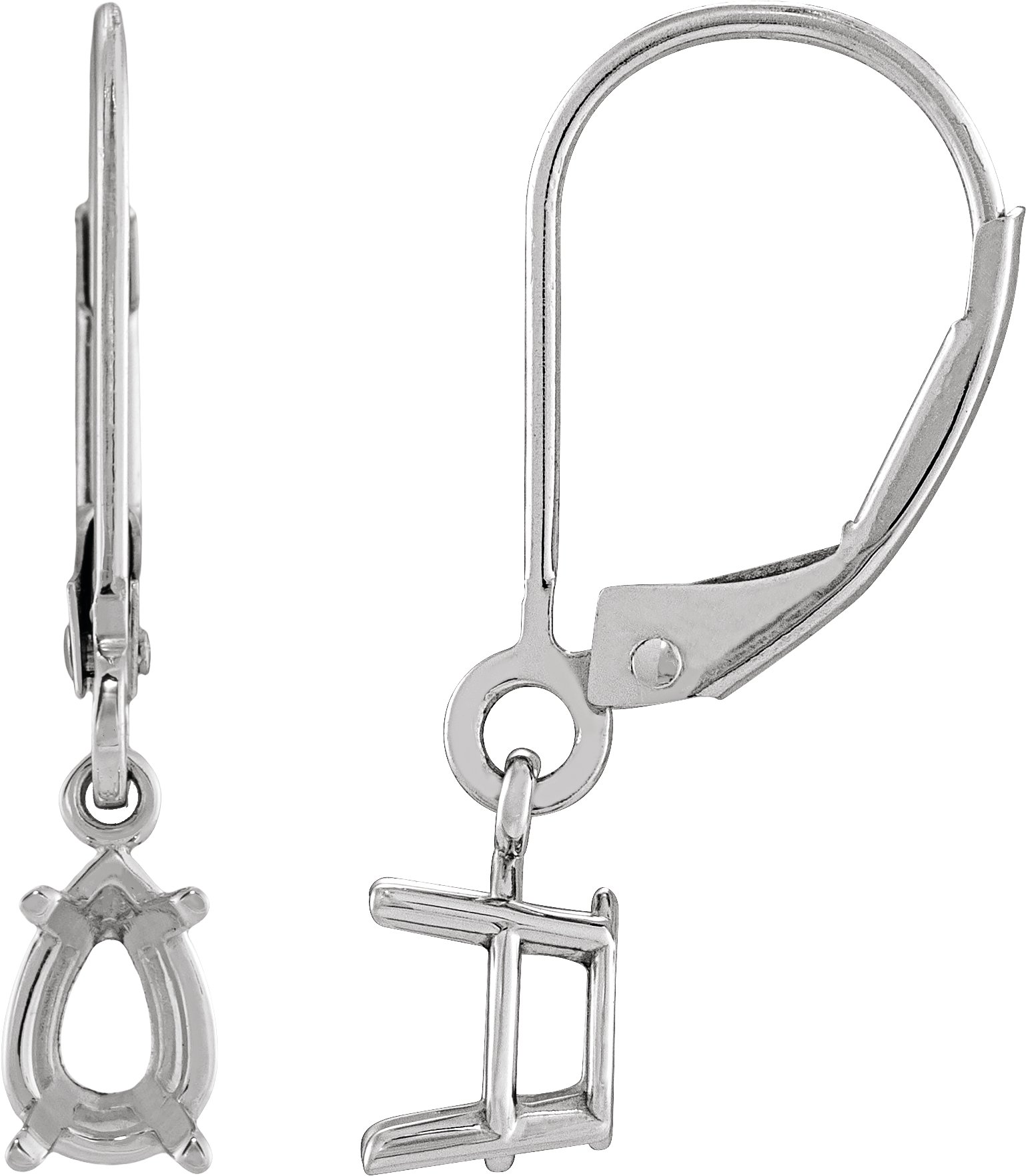 Round 4-Prong Dangle Earrings
