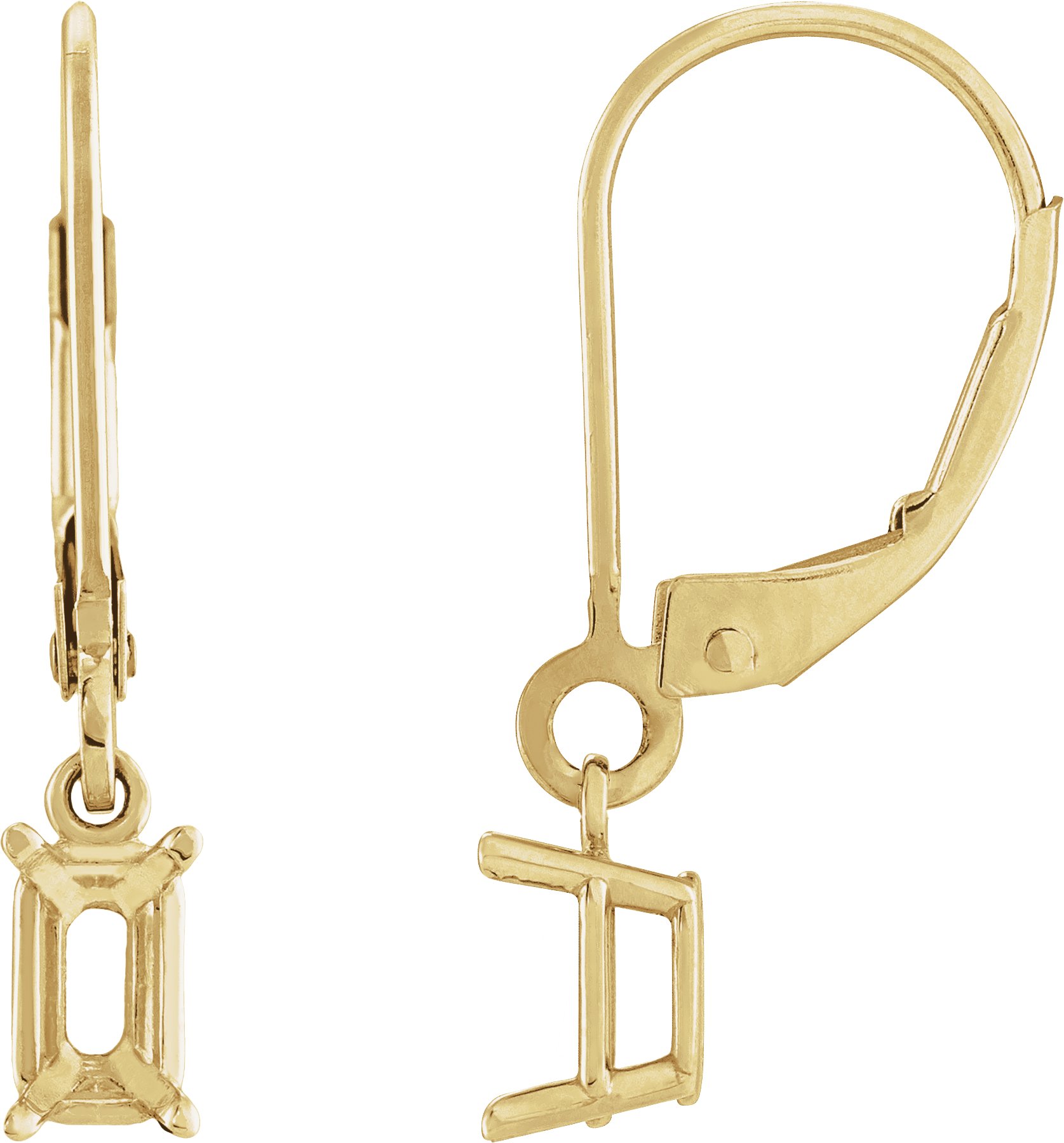 Round 4-Prong Dangle Earrings