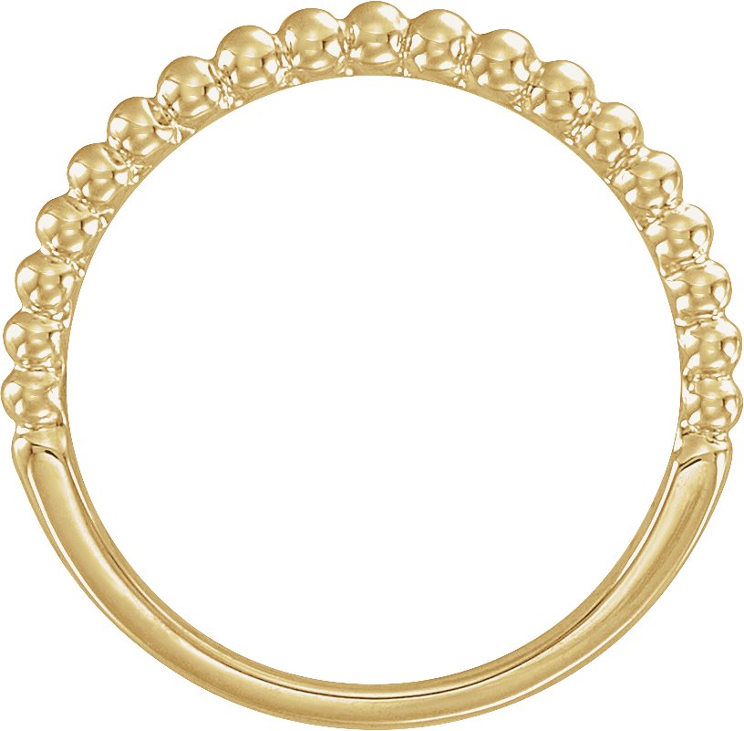 Alternative view of Beaded Contour Band – 14K Yellow Gold