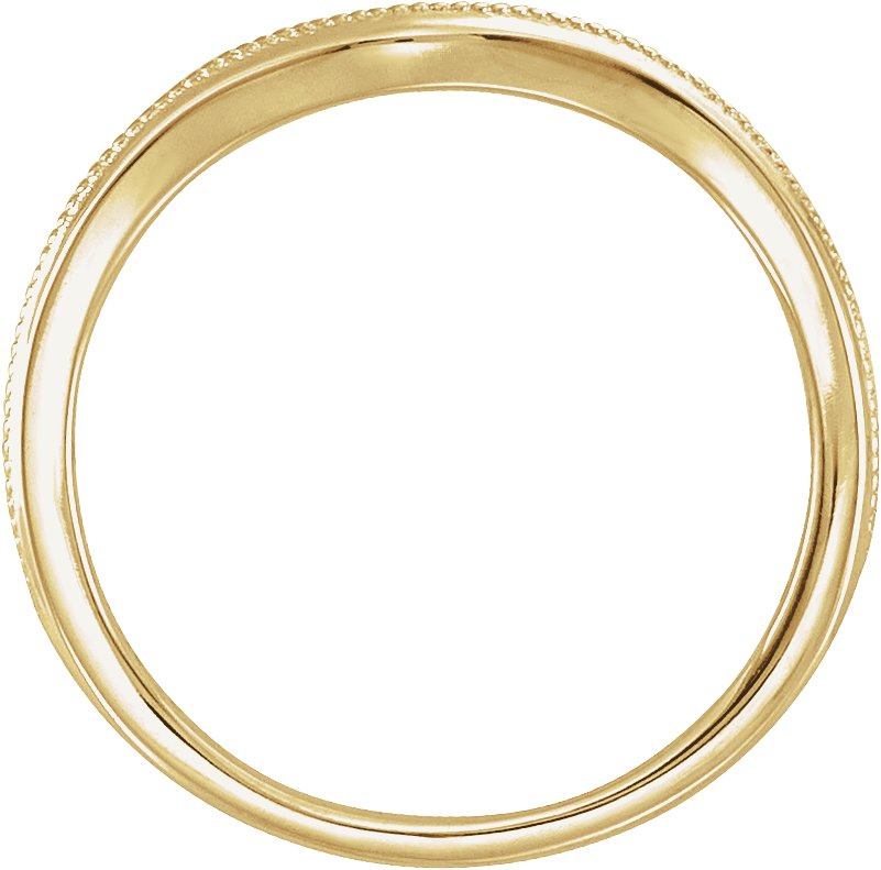 Alternative view of Contour Band – 14K Yellow Gold