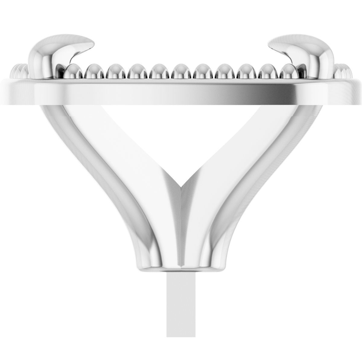 4-Prong Claw Milgrain Peg Setting