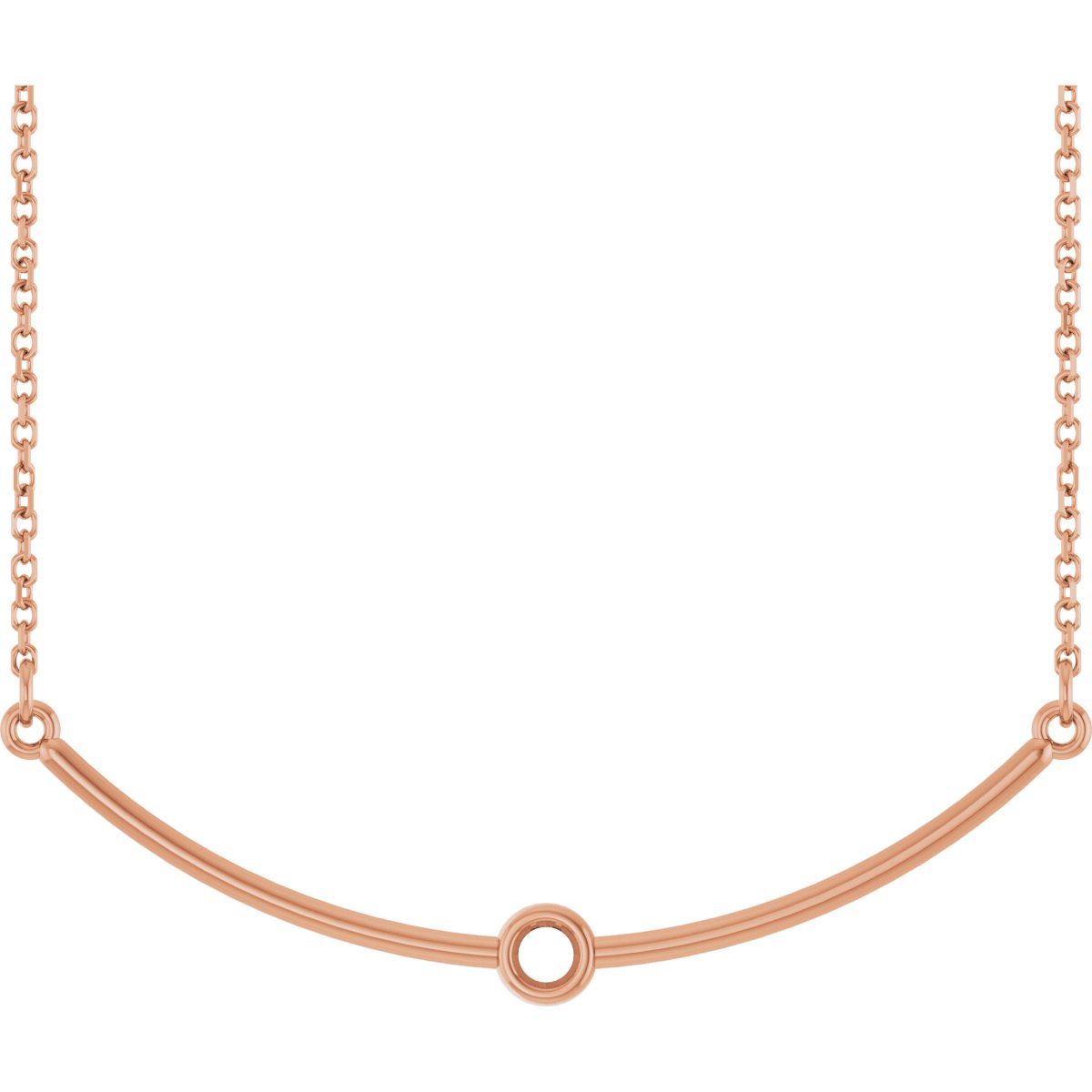 Family Bezel-Set Bar Necklace or Necklace Center