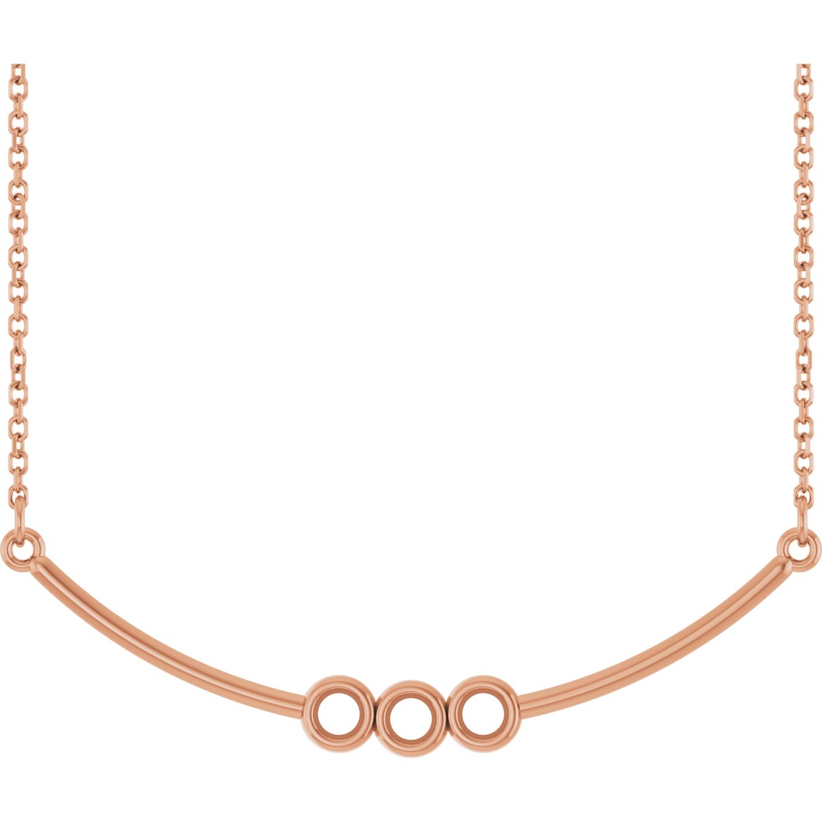 Family Bezel-Set Bar Necklace or Necklace Center