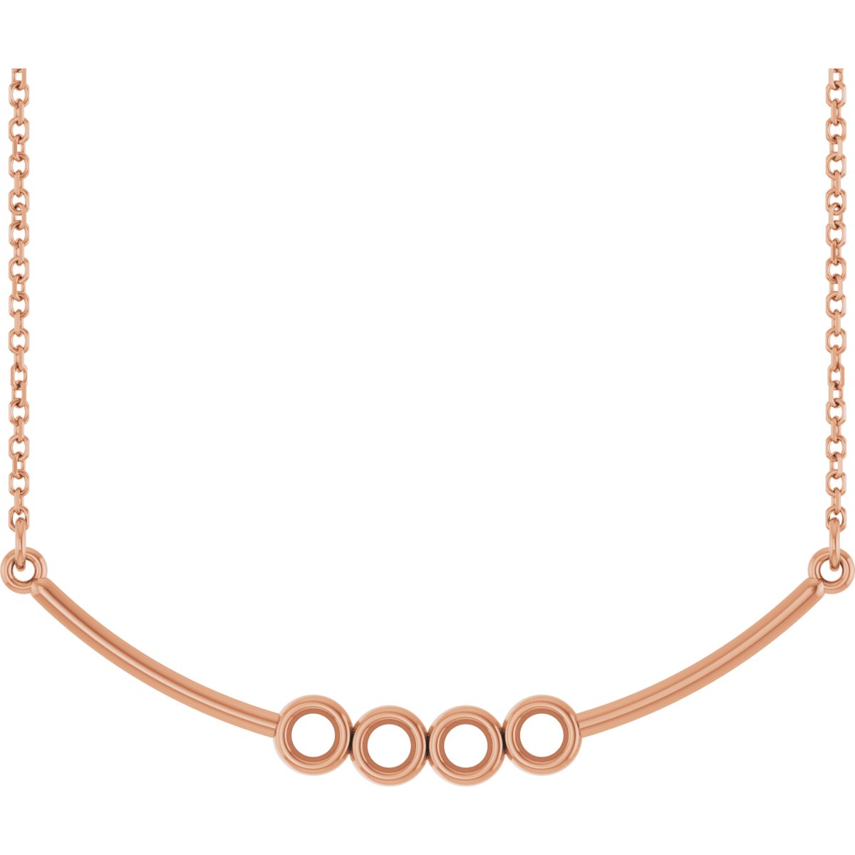 Family Bezel-Set Bar Necklace or Necklace Center