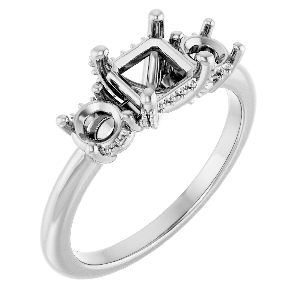 Hidden Halo-Style Engagement Ring