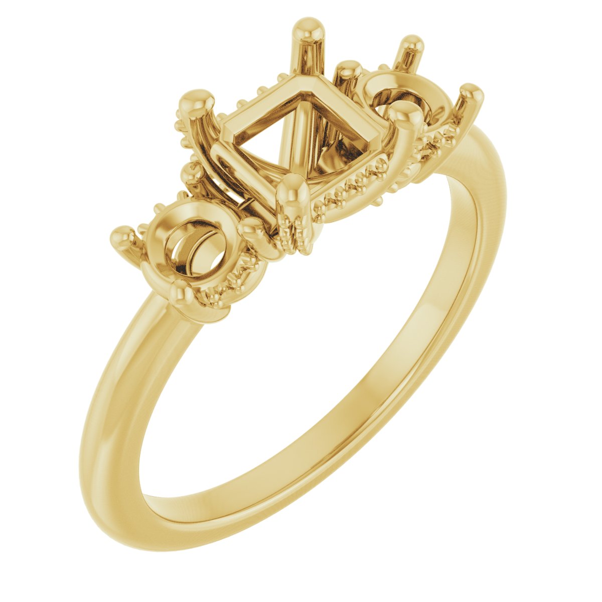 Hidden Halo-Style Engagement Ring
