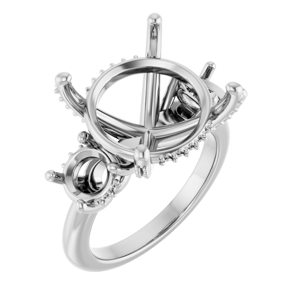 Hidden Halo-Style Engagement Ring