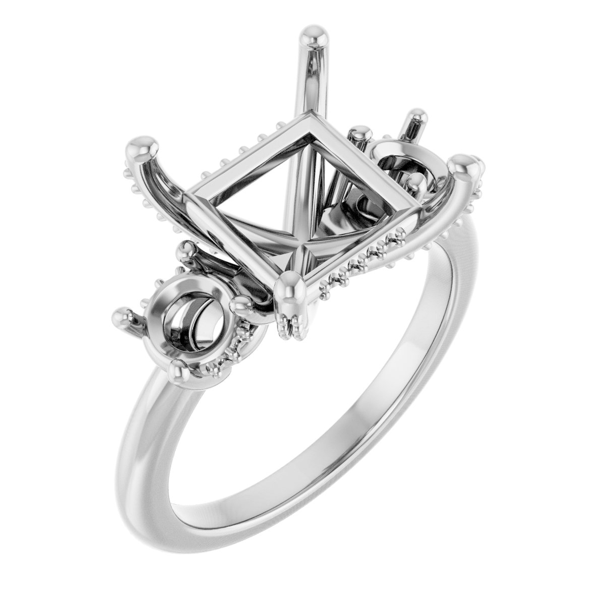 Hidden Halo-Style Engagement Ring
