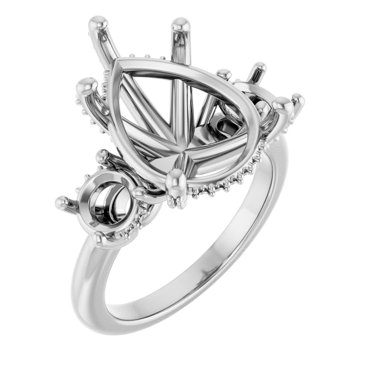 Hidden Halo-Style Engagement Ring