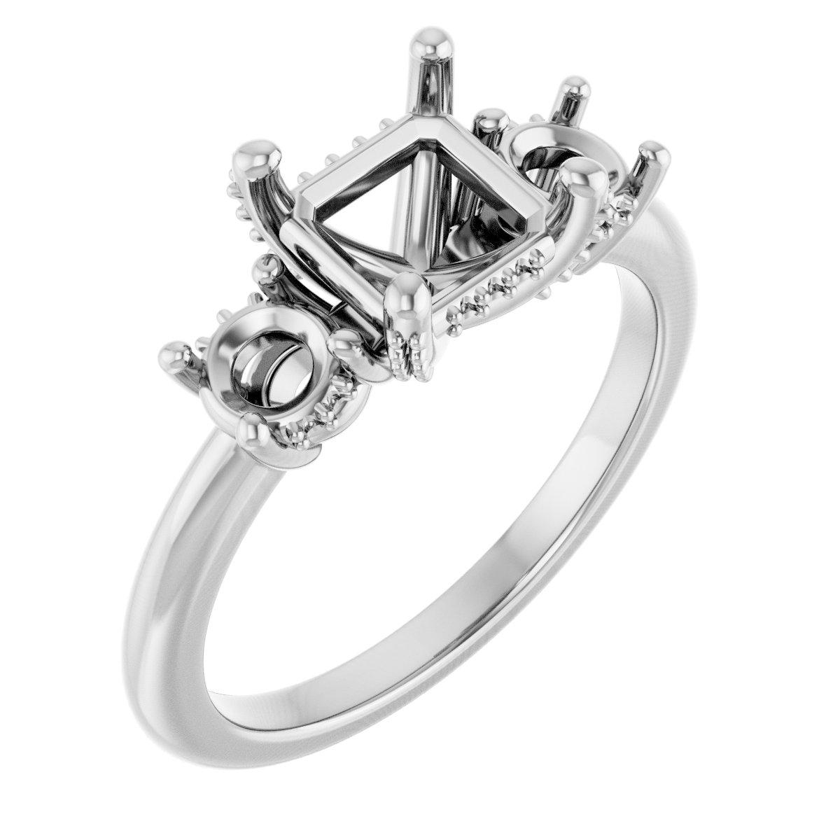 Hidden Halo-Style Engagement Ring