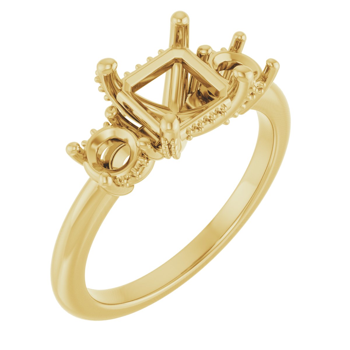 Hidden Halo-Style Engagement Ring