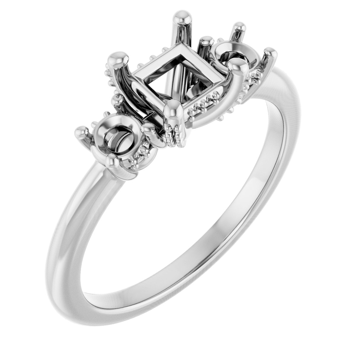 Hidden Halo-Style Engagement Ring