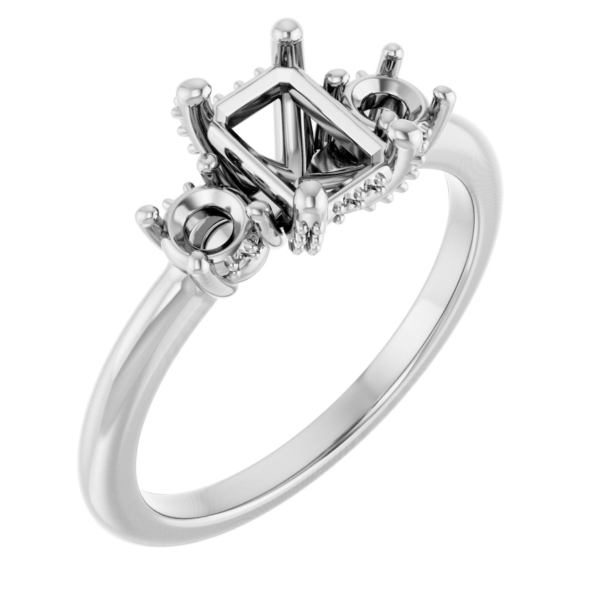 Hidden Halo-Style Engagement Ring