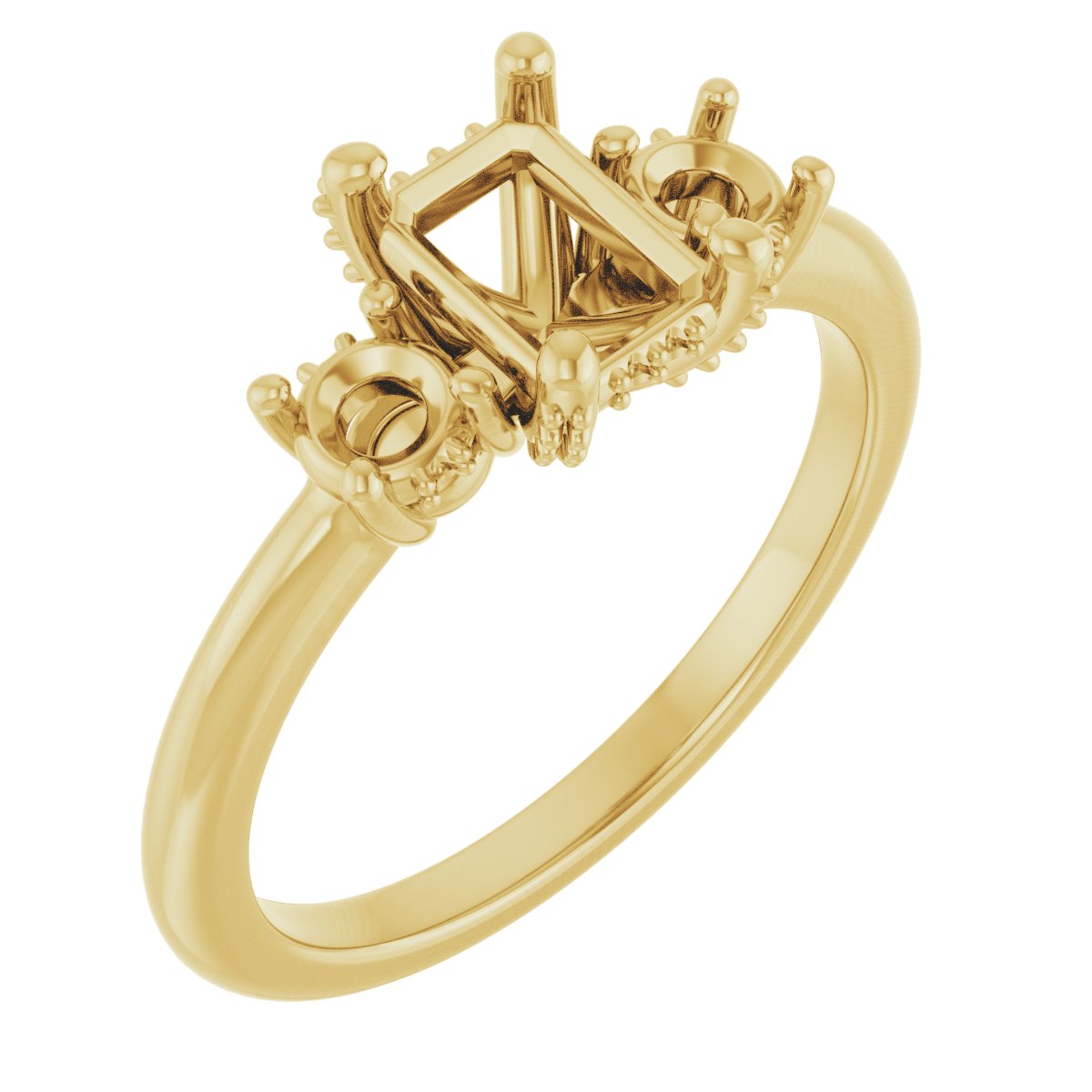 Hidden Halo-Style Engagement Ring