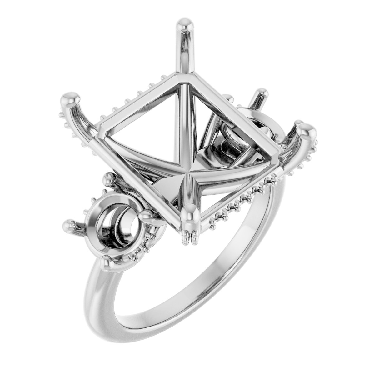 Hidden Halo-Style Engagement Ring