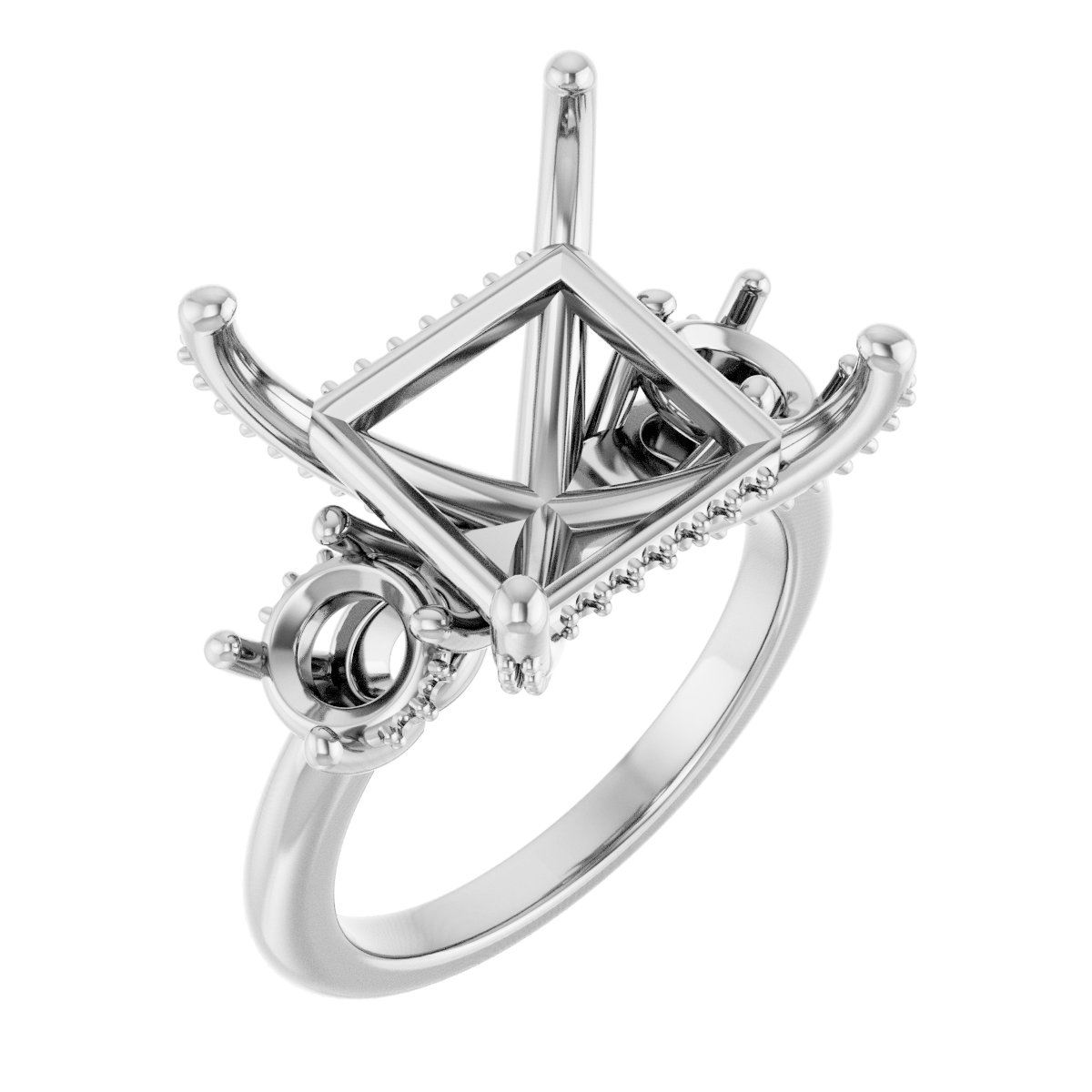 Hidden Halo-Style Engagement Ring