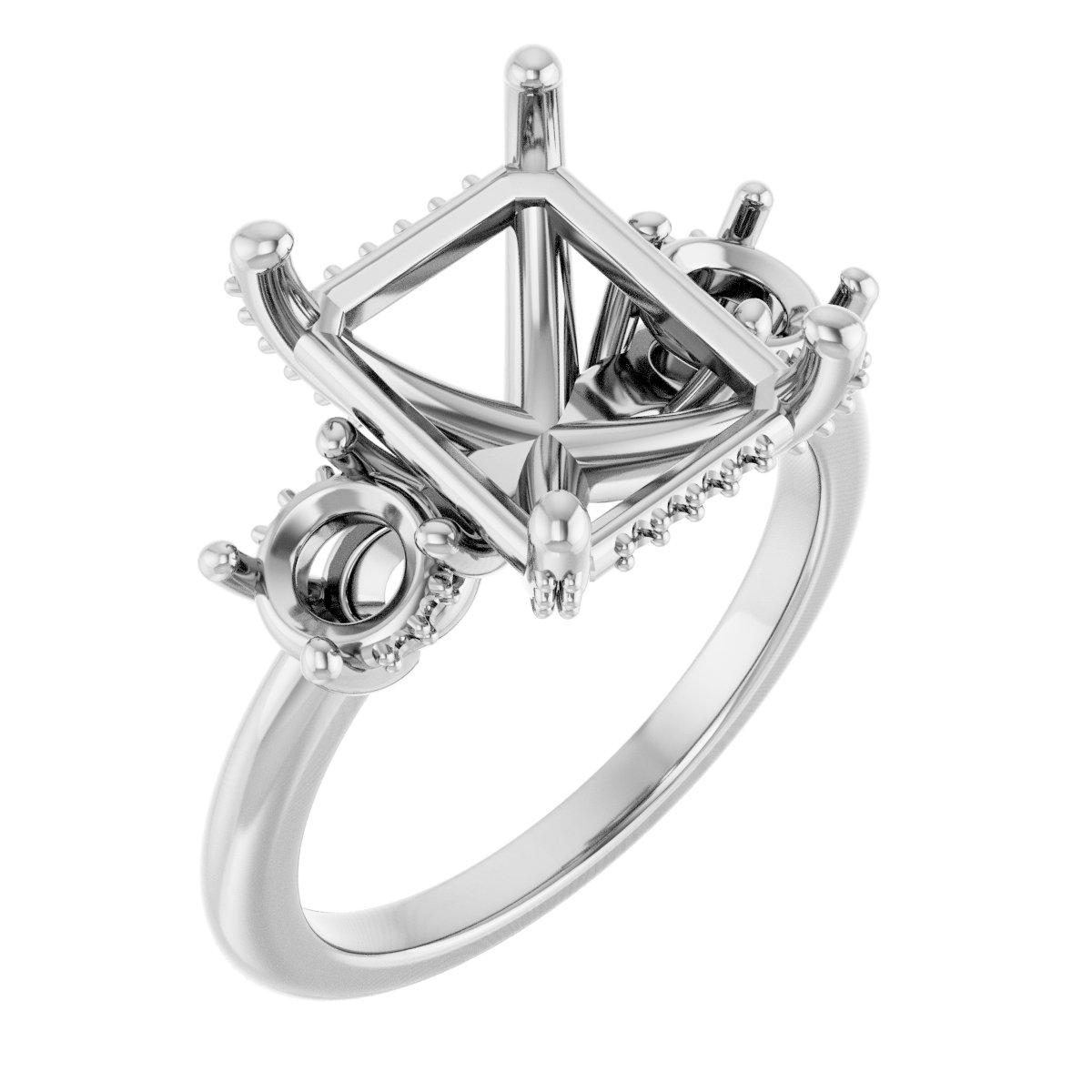 Hidden Halo-Style Engagement Ring