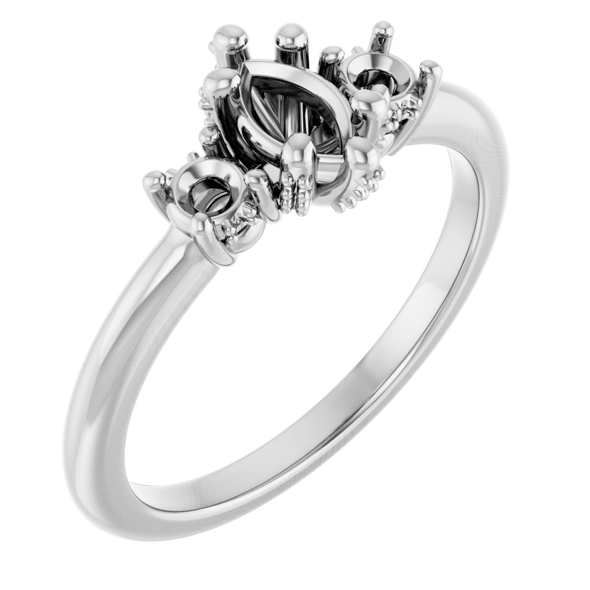 Hidden Halo-Style Engagement Ring