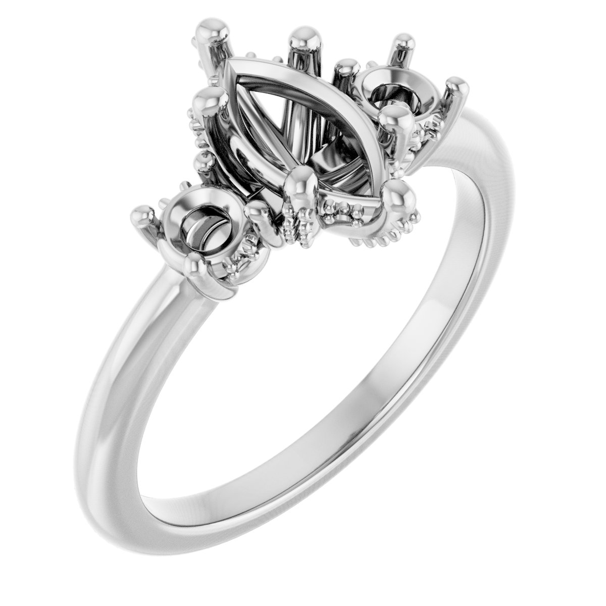Hidden Halo-Style Engagement Ring