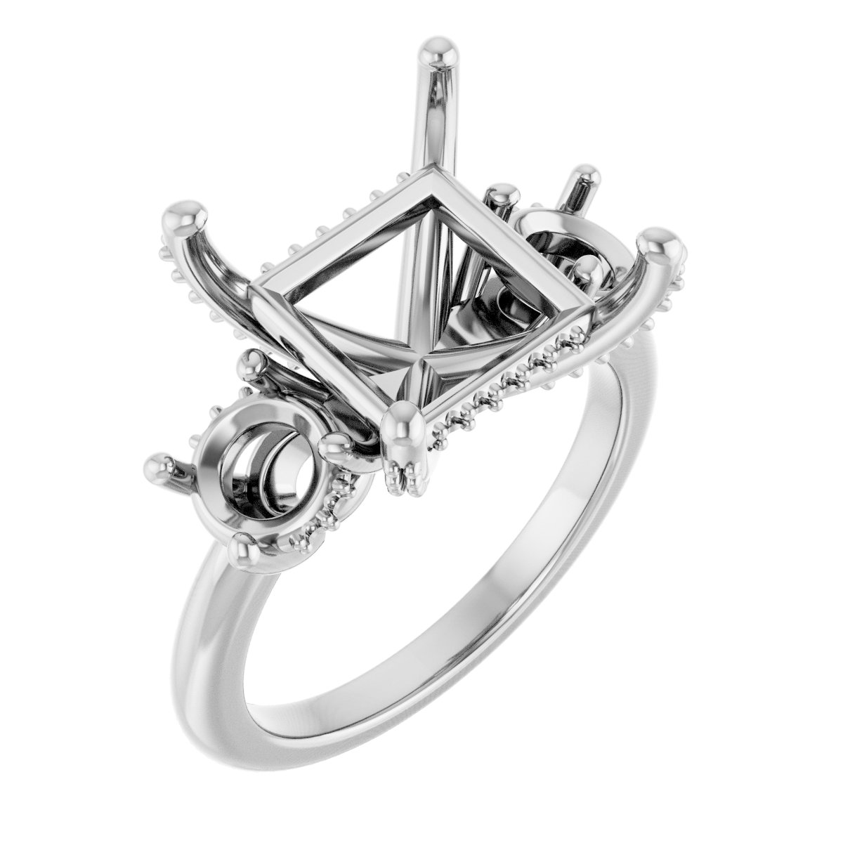 Hidden Halo-Style Engagement Ring